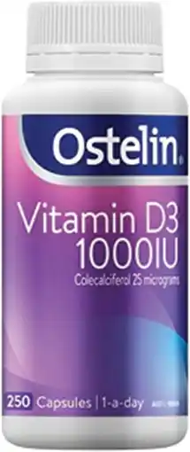 Discount Drug Stores Ostelin Vitamin D3 1000IU 250 Capsules offer