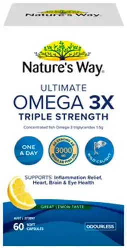 Discount Drug Stores Nature’s Way Ultimate Omega 3X Triple Strength 60 Capsules offer