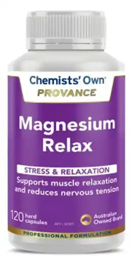 Discount Drug Stores Chemists’ Own Provance Magnesium Relax 120 Capsules offer