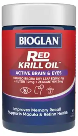 Discount Drug Stores Bioglan Red Krill Oil Active Brain & Eyes 60 Capsules offer