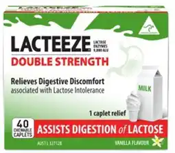 Discount Drug Stores Lacteeze Double Strength 40 Chewable Caplets offer