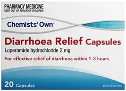 Discount Drug Stores Chemists’ Own Diarrhoea Relief 20 Capsules offer