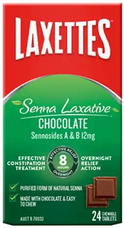 Discount Drug Stores Laxettes Senna Chocolate Squares 24 Chewable Tablets offer