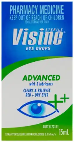 Discount Drug Stores Visine Advanced Relief Eye Drops 15mL offer