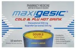 Discount Drug Stores Maxigesic Cold & Flu Hot Drink 10 Sachets offer