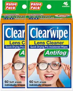 Discount Drug Stores Clearwipe Lens Cleaner Antifog 60 Pack offer