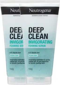 Discount Drug Stores Neutrogena Deep Clean Invigorating Foaming Scrub 150g offer