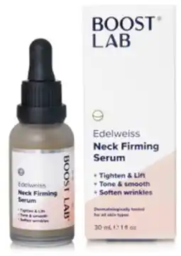 Discount Drug Stores BOOST LAB Edelweiss Neck Firming Serum 30mL offer
