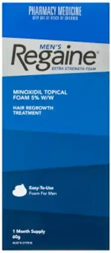 Discount Drug Stores Regaine Men’s Extra Strength Foam 1 Month Supply 60g offer