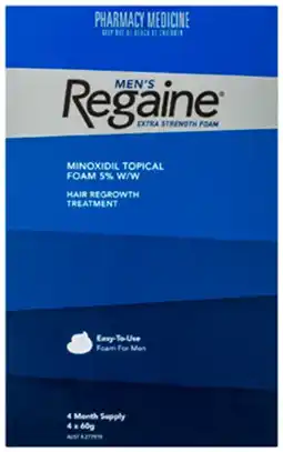 Discount Drug Stores Regaine Men’s Extra Strength Foam 4 Month Supply 240g offer