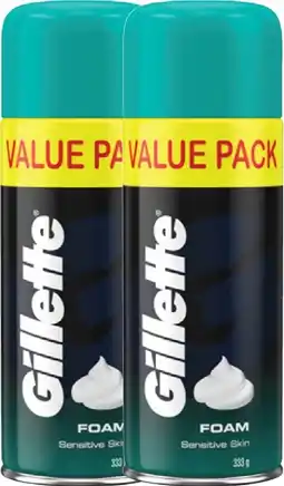 Discount Drug Stores Gillette Shave Foam Sensitive Value Pack 333g offer
