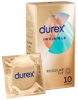 Discount Drug Stores Durex Invisible Regular Fit Condoms 10 Pack offer