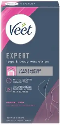 Discount Drug Stores Veet Expert Legs & Body Wax Strips 40 Pack offer