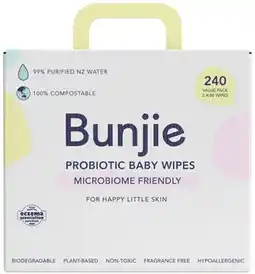 Discount Drug Stores Bunjie Probiotic Baby Wipes 240 Value Pack offer