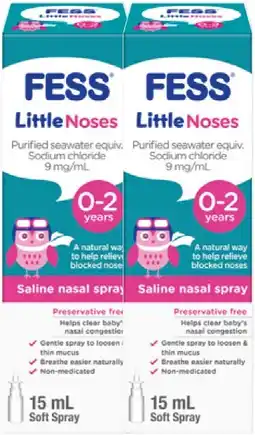 Discount Drug Stores Fess Little Noses Saline Nasal Soft Spray 15mL offer