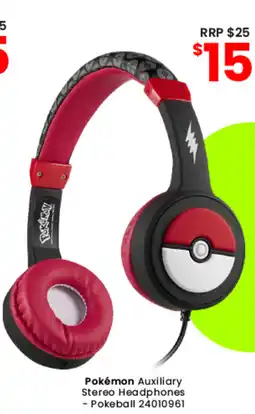 Toymate Pokémon Auxiliary Stereo Headphones - Pokeball offer