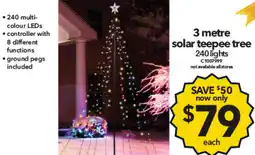 Cheap as Chips Solar teepee tree offer