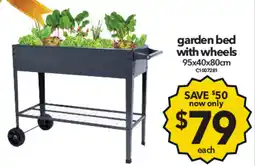 Cheap as Chips Garden bed with wheels 95x40x80cm offer