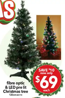 Cheap as Chips fibre optic & LED pre lit Christmas tree offer