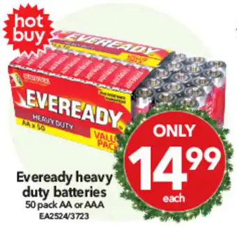 Eveready heavy duty batteries