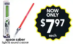 Cheap as Chips space saber light & sound offer