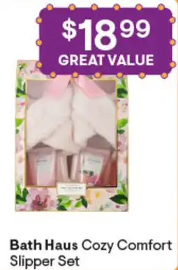 Discount Drug Stores Bath Haus Cozy Comfort Slipper Set offer