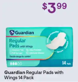 Discount Drug Stores Guardian Regular Pads with Wings offer