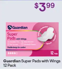 Discount Drug Stores Guardian Super Pads with Wings offer