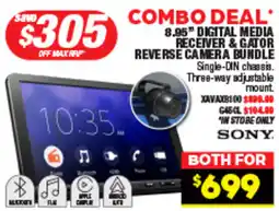Autopro 8.95" digital media receiver & gator reverse camera bundle offer