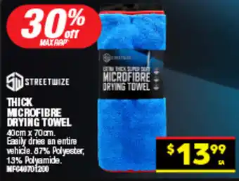 Thick microfibre drying towel