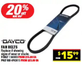 Autopro Fan belts offer