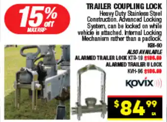 Autopro Trailer coupling lock offer
