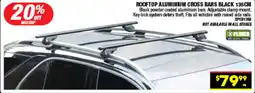 Autopro Rooftop aluminium cross bars black offer
