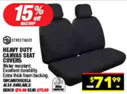 Autopro Heavy duty canvas seat covers offer