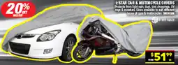 Autopro 2 star car & motorcycle covers offer