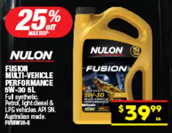 Autopro Fusion multi-vehicle performance 5w-30 offer