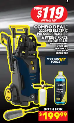 Autopro 2320psi electric pressure washer & vyking force snow foam offer