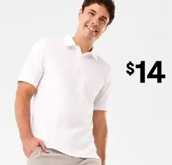 Kmart Active Mens Regular Training Polo Shirt offer