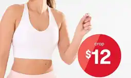 Kmart Active womens ultrasoft strappy crop top offer