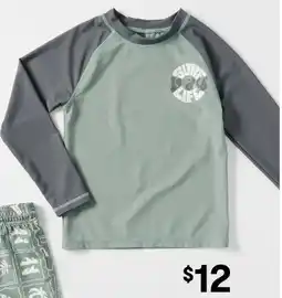 Kmart Printed long sleeve rash vest offer