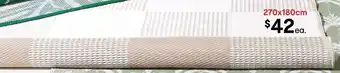 Kmart Check Outdoor Rug - Natural offer