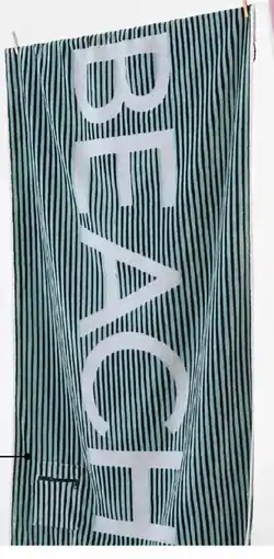 Kmart Large Cotton Beach Towel - Blue offer