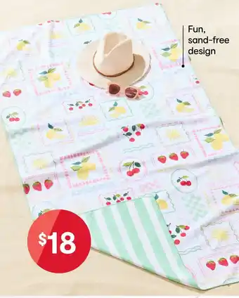 Kmart Sand Free Beach Towel - Positano offer