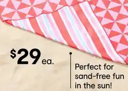Kmart Large Beach Blanket - Pink offer