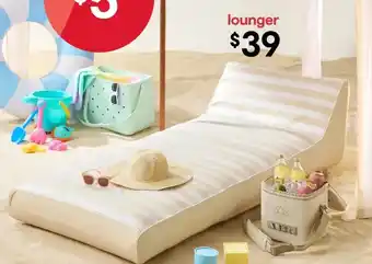 Kmart Inflatable fabric covered lounger offer