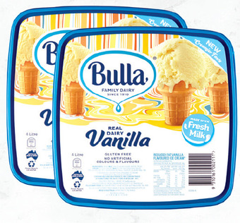 Drakes Bulla ice cream vanilla 4lt offer