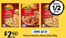Drakes McCain Red Box Meals offer