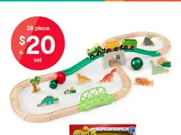Kmart 38 piece wooden dino train set offer