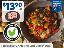 Foodland Foodland rspca approved diced chicken breast offer