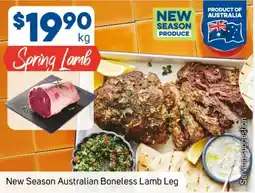 Foodland New season australian boneless lamb leg offer